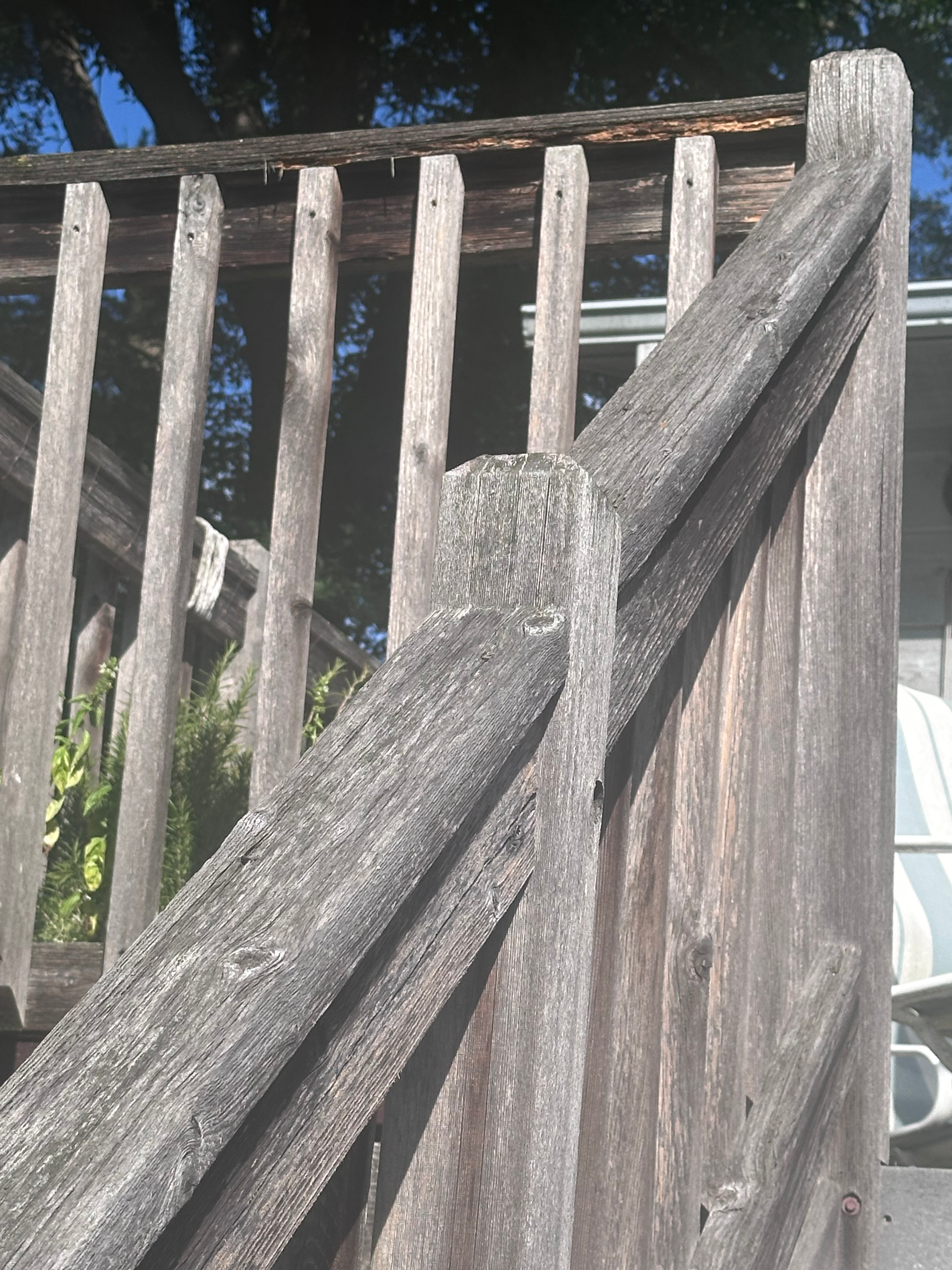 rough cedar hasn't seen stain for a long time