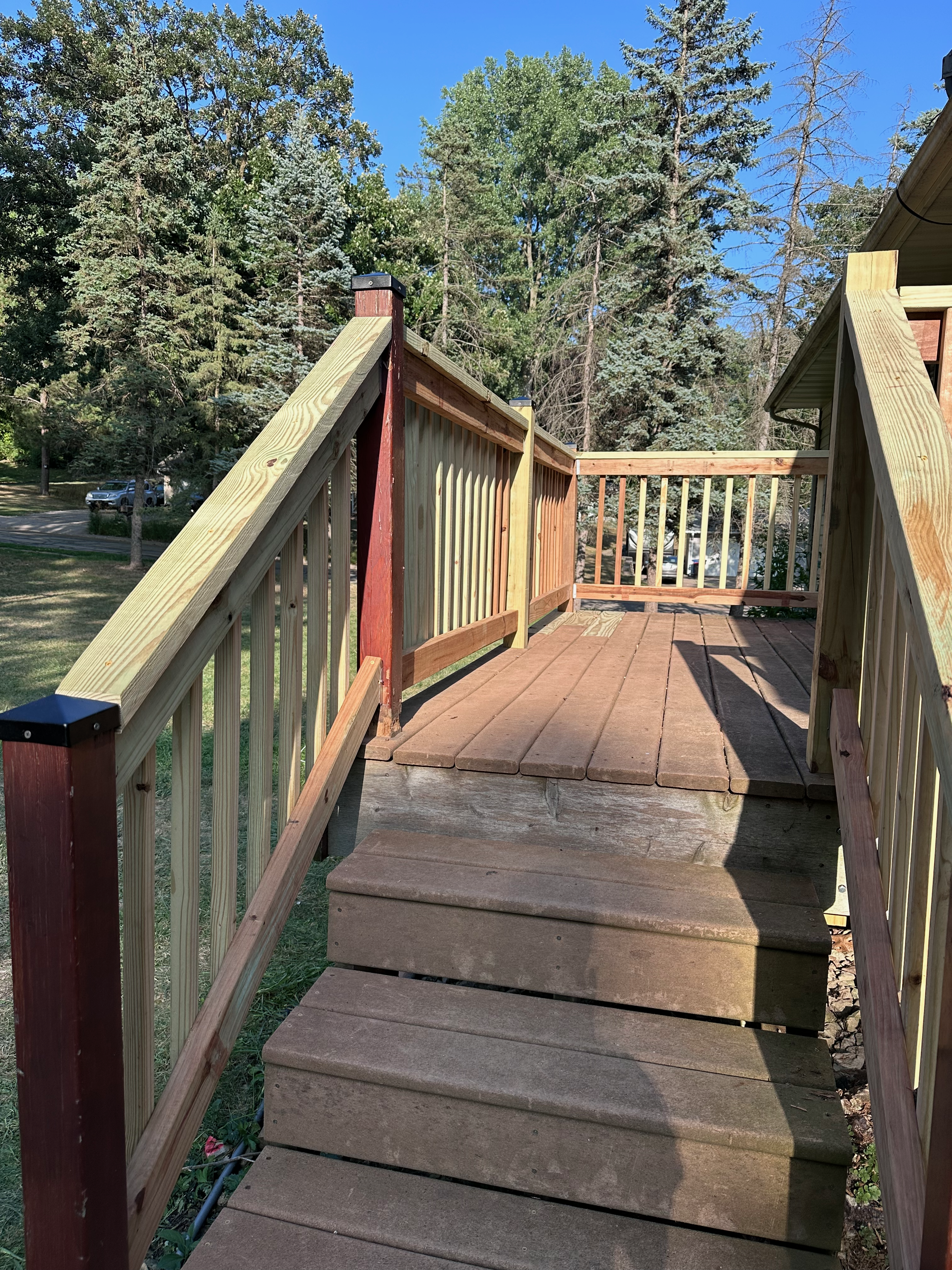 New handrail and railing
